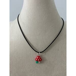 mushroom pendant necklace